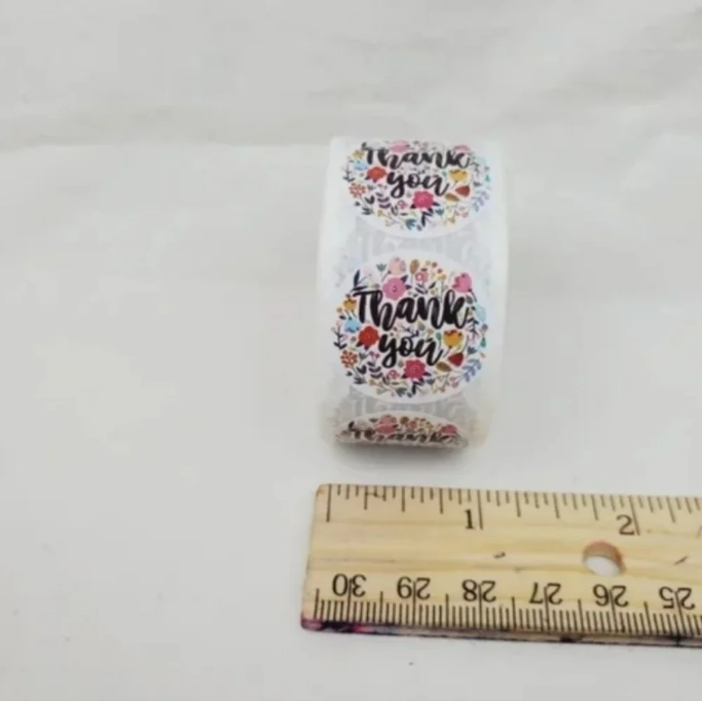 500 Pieces Roll Thank You Sealing Sticker